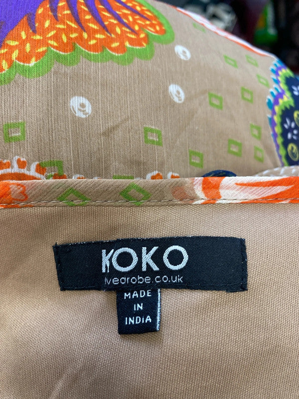 Lovely koko lovedrobe Moroccan vibes pattern summer dress UK 22 LK006