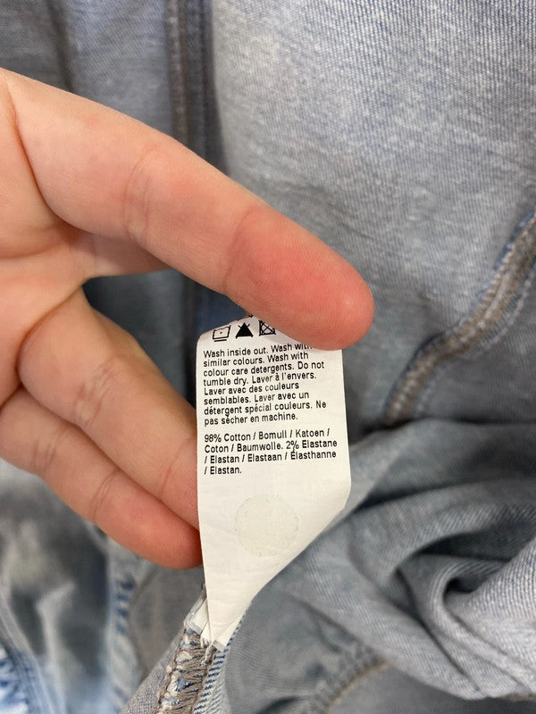 River Island Fabulous Pearl Button Detail Denim Jacket UK 10 LN001