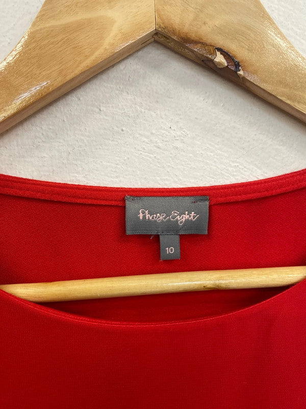 Phase Eight Stylish Red Asymmetric Tunic UK 10 WLH01