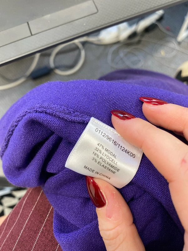 Lovely Hobbs purple bow cuff cardigan UK 8 WLH01