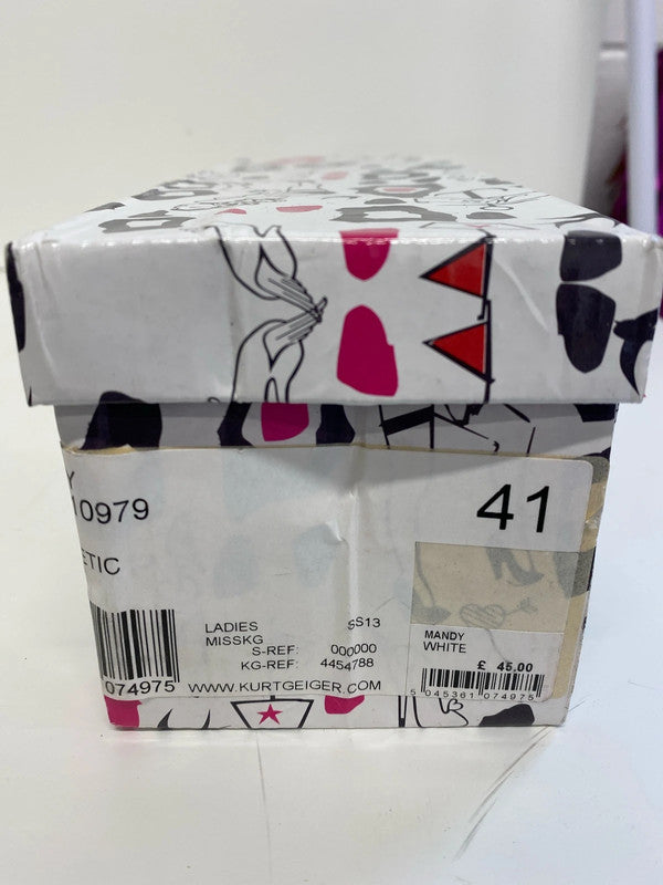 Fabulous Miss KG Mandy white sandals Uk8 EUR 41 IM001