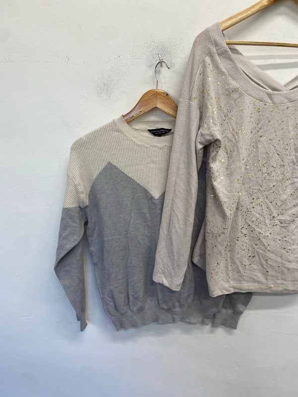 Lovely duo of grey jumpers UK 12 LN001 #21