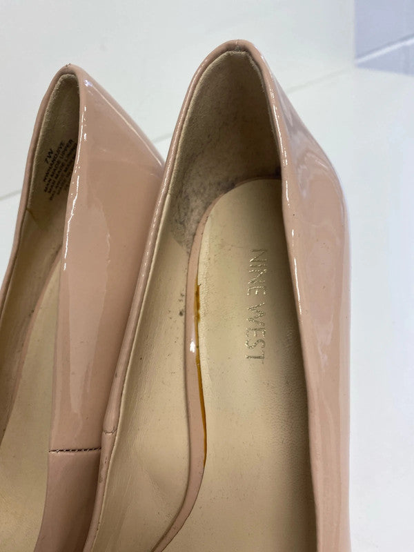 Fab Nine West Nude heels Uk4.5 Classic court MD002