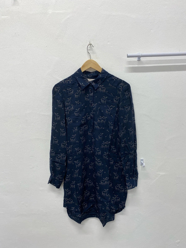 Fabulous Great Plains sheep tunic top semi sheer Uk XS 6-8 AG006