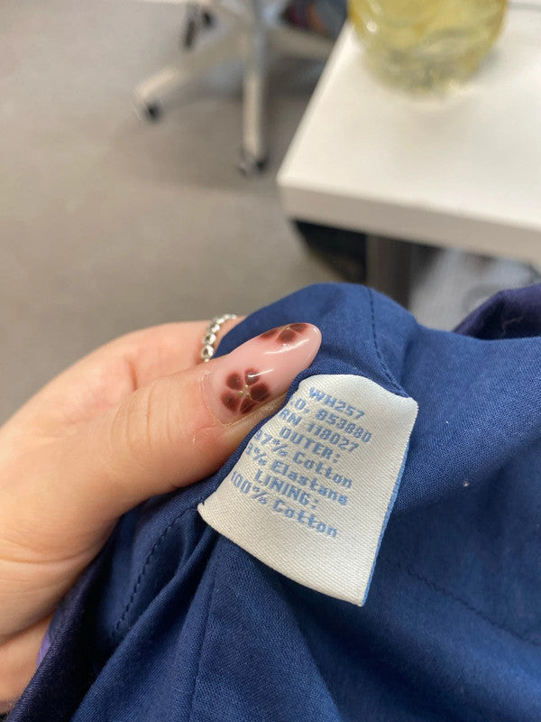 Stunning Boden blue green striped midi dress jewel neckline UK 12 MM005