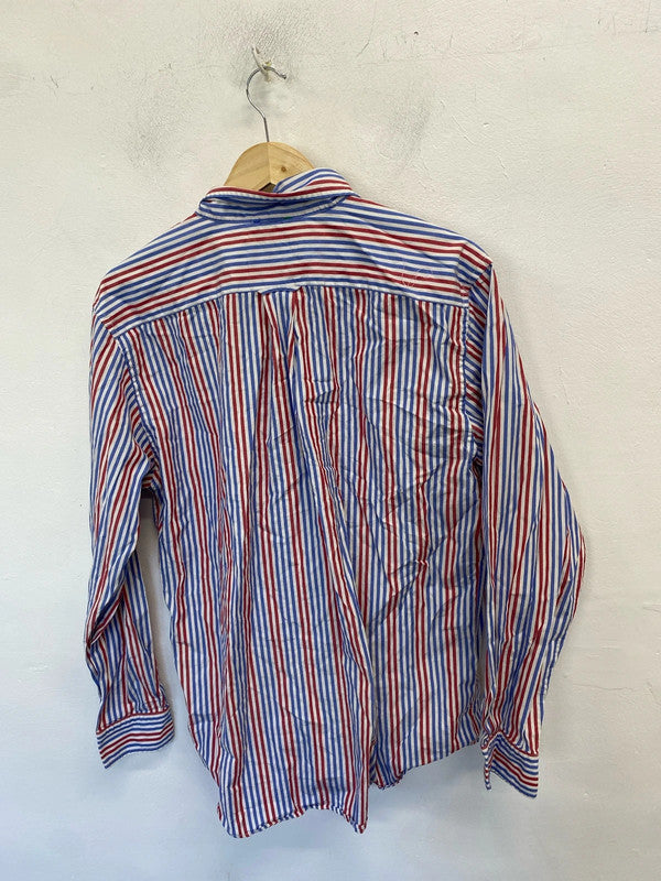Fabulous men’s nautical striped shirt blue red UK