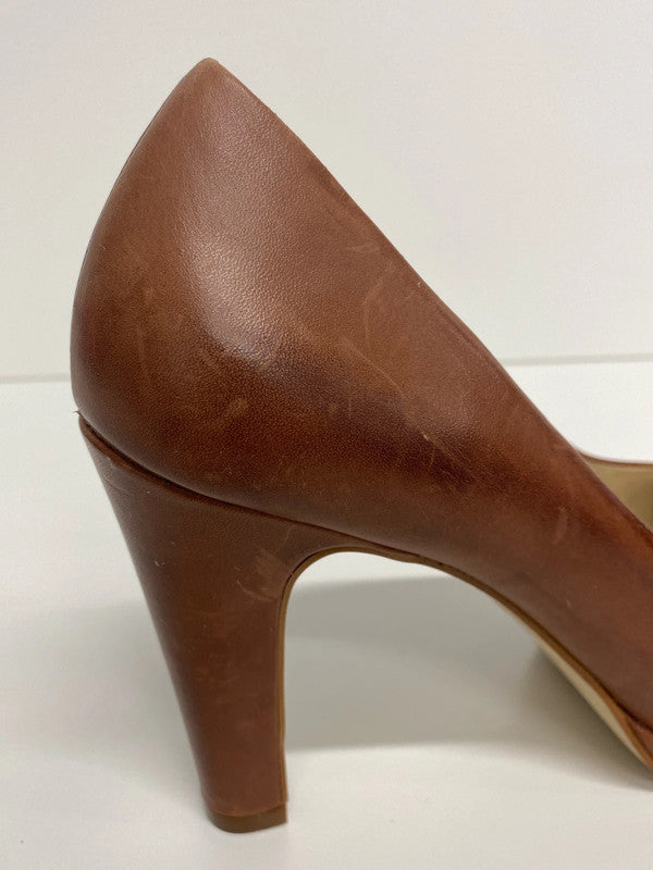 Phase Eight Stylish Tan Leather Court Shoe UK 7 KM005