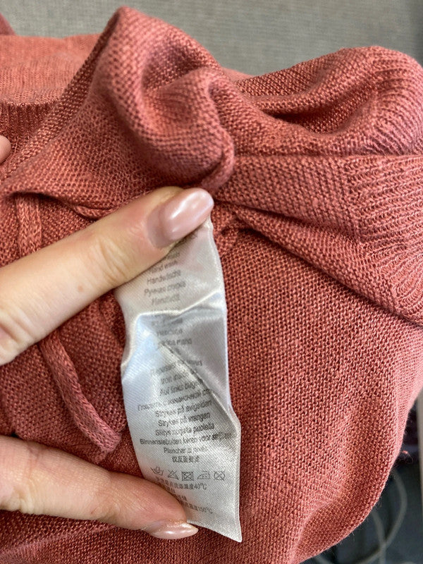 Lovely H&m salmon pink lightweight jumper UK L KM003