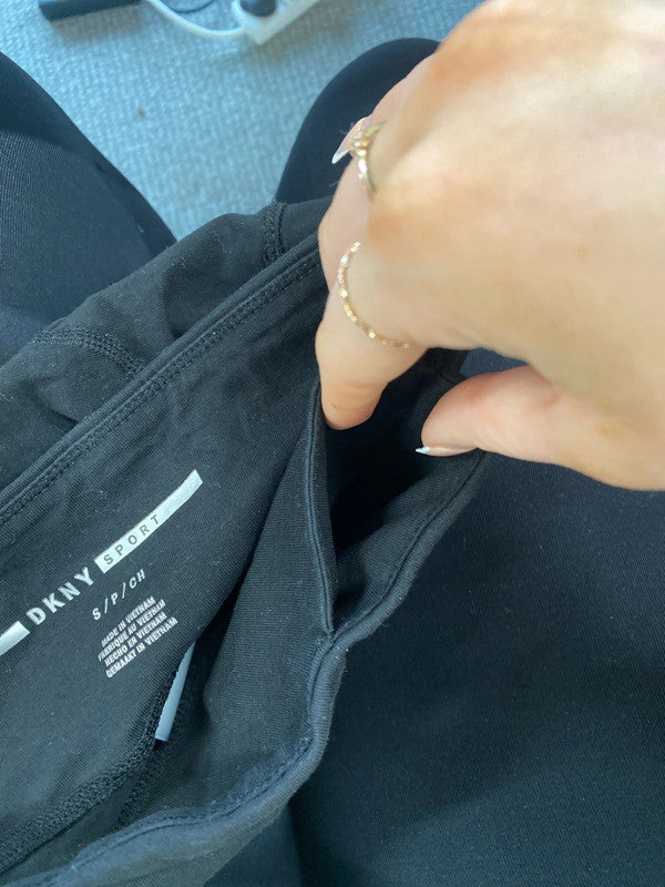 Fabulous DKNY black sport leggings uk 8 HA001
