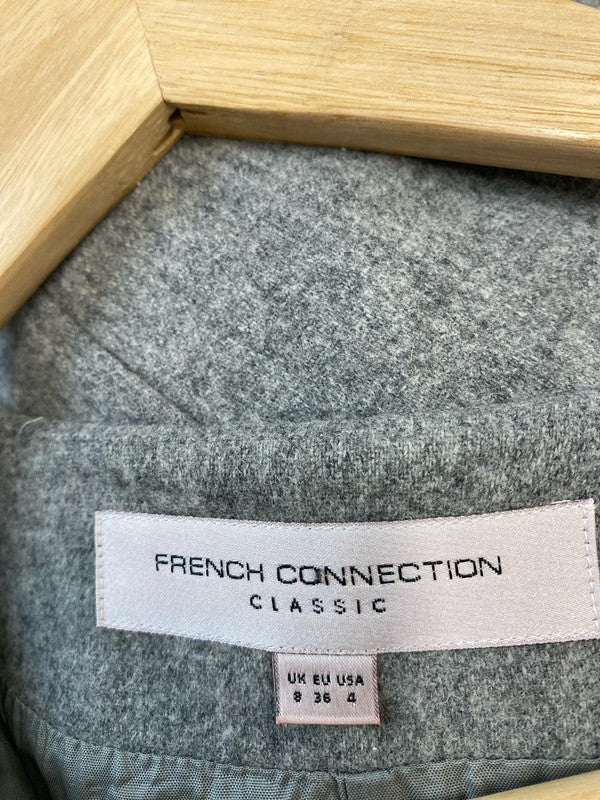 Stunning French Connection classic grey dress Uk8 wool blend AG006