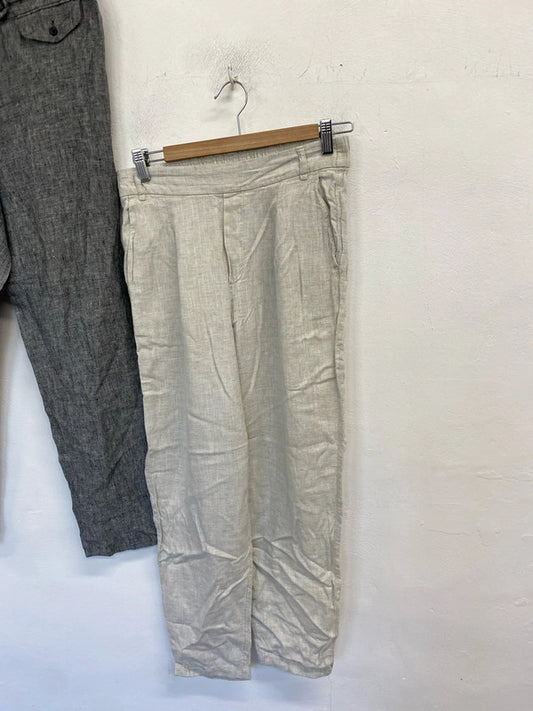 Lovely duo of linen trousers m&s tu lounge UK 10 long AG005
