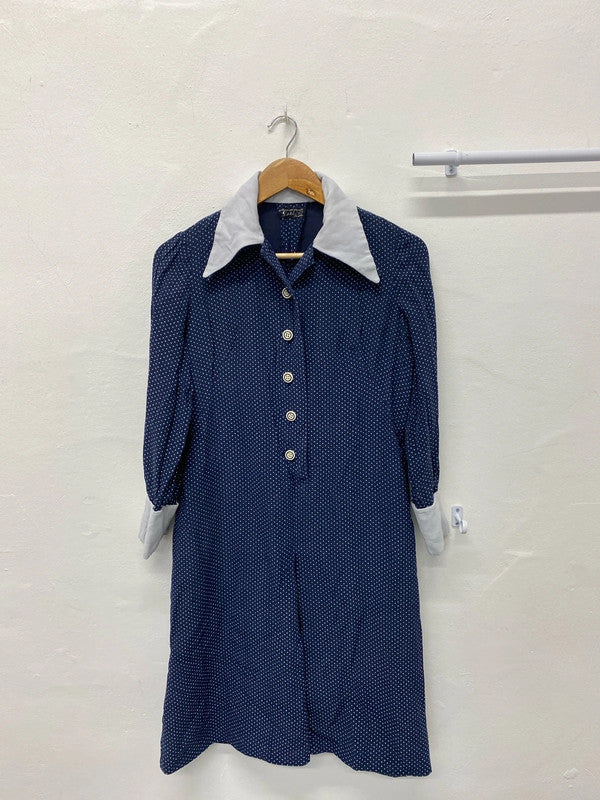 Fabulous vintage dress by Goni Genova nautical vibes Uk12/14 LB001