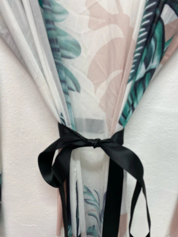 Stunning Shein tropical pool cover kimono UkM LD003