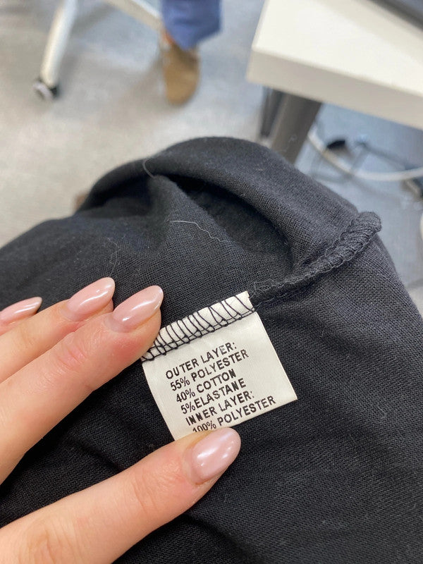 Lovely lesara Forrest green and black jersey top UK M LW005