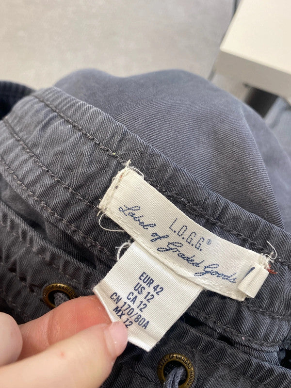 Lovely duo of H&M cargo trousers black khaki UK 14 #19 KM003