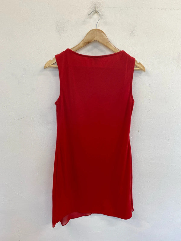 Phase Eight Stylish Red Asymmetric Tunic UK 10 WLH01
