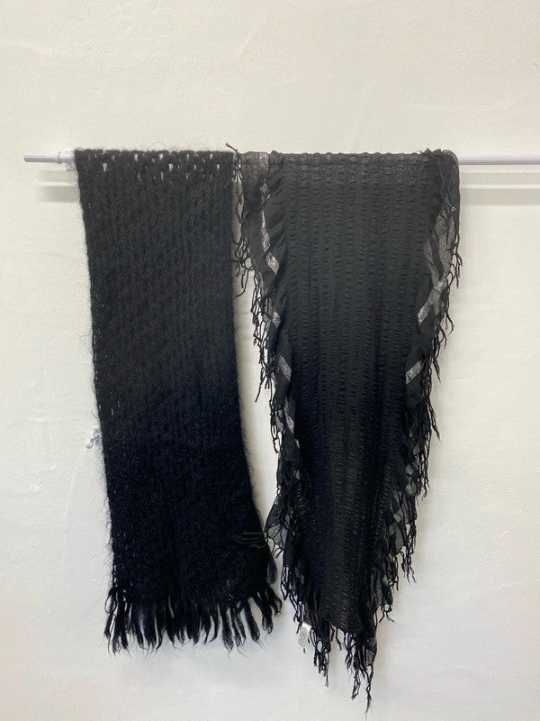 Gorgeous Black Scarves Duo E-vie & Unbranded NC001