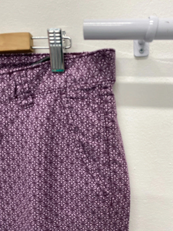 Fabulous Purple chinos abstract pattern Uk14 W36” KM003