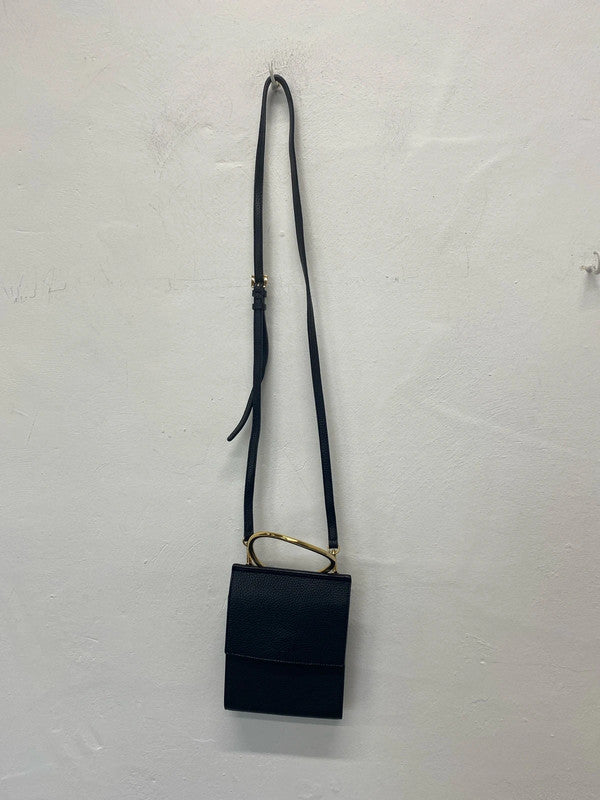 Fabulous Angela Roi black pebbled signature cross body bag RF001