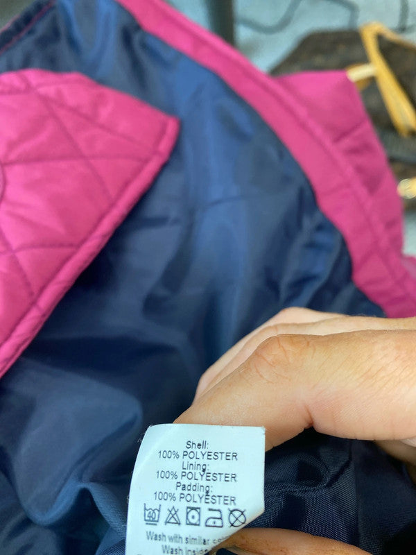 Fab Cerise Pink quilted jacket from River Island UK6 KM004