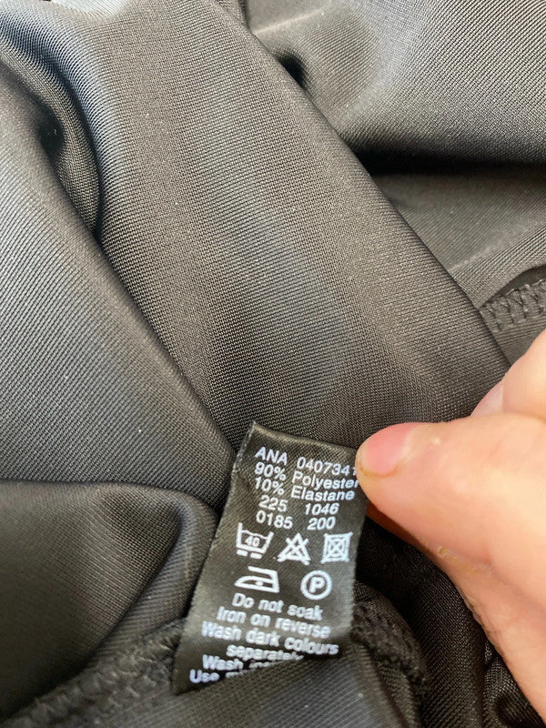 Fabulous oriental style mini black dress Uk12 Vintage George MM005