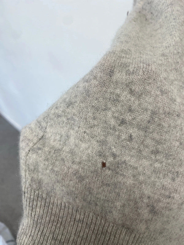 Stunning F&f beige cashmere 100% jumper knit UK 12 EC004