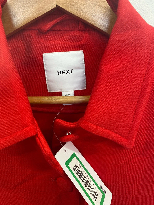 Next Stylish Cherry Red Shacket UK 10 AO001