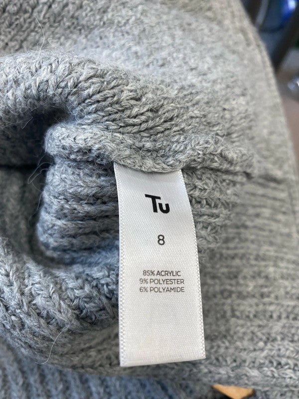 Fabulous Knit grey dress UK8 jumper dress JM008