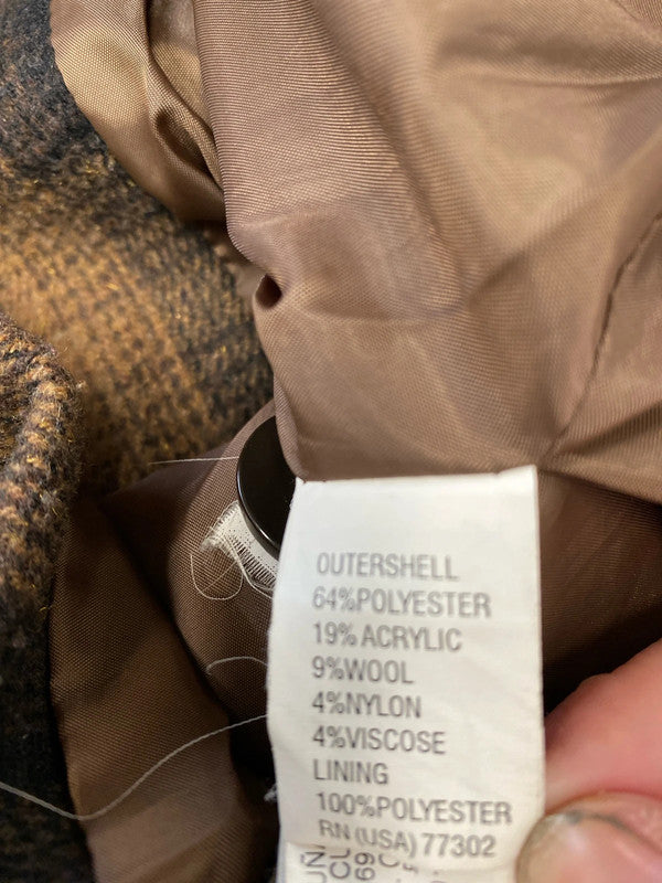 Fabulous Zara wool blend checked blazer UkM gold brown classic KD001