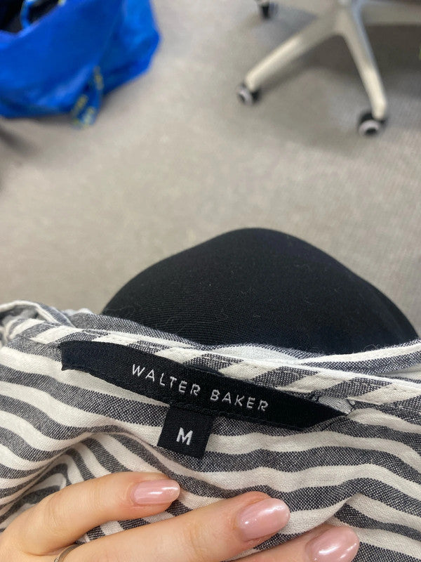 Stunning Walter baker striped pussy bow top UK M SS002