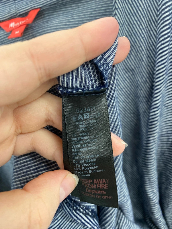 Monsoon Chic Navy Stripe Cardigan Size M MM005