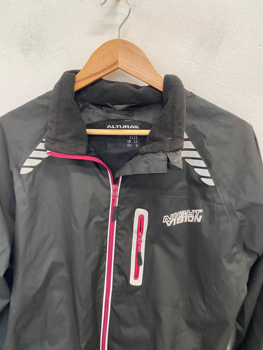 Fabulous altura black pink cycling jacket UK 12 JM007