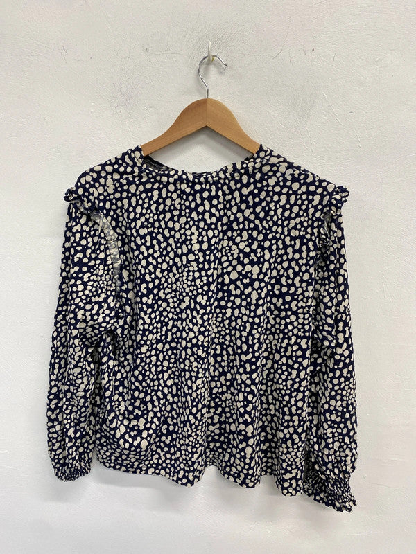 Lovely joules navy cream spotted top UK 18 KN002