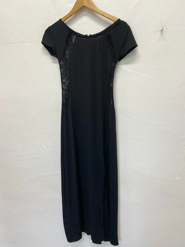 Fabulous Shein black Midaxi skinny dress UkL KA001