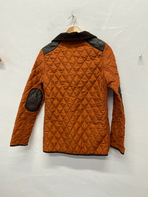 Classic Asos Burnt Orange quilted jacket Uk10 NS003
