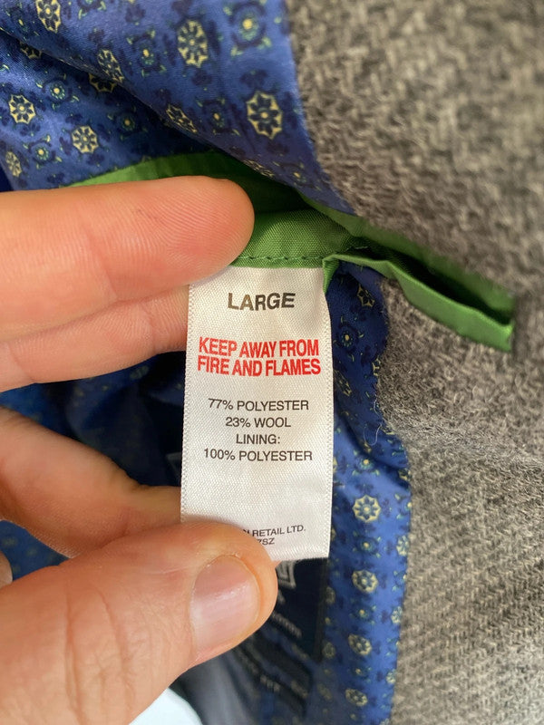 Classic grey tweed blazer L Easy JM008