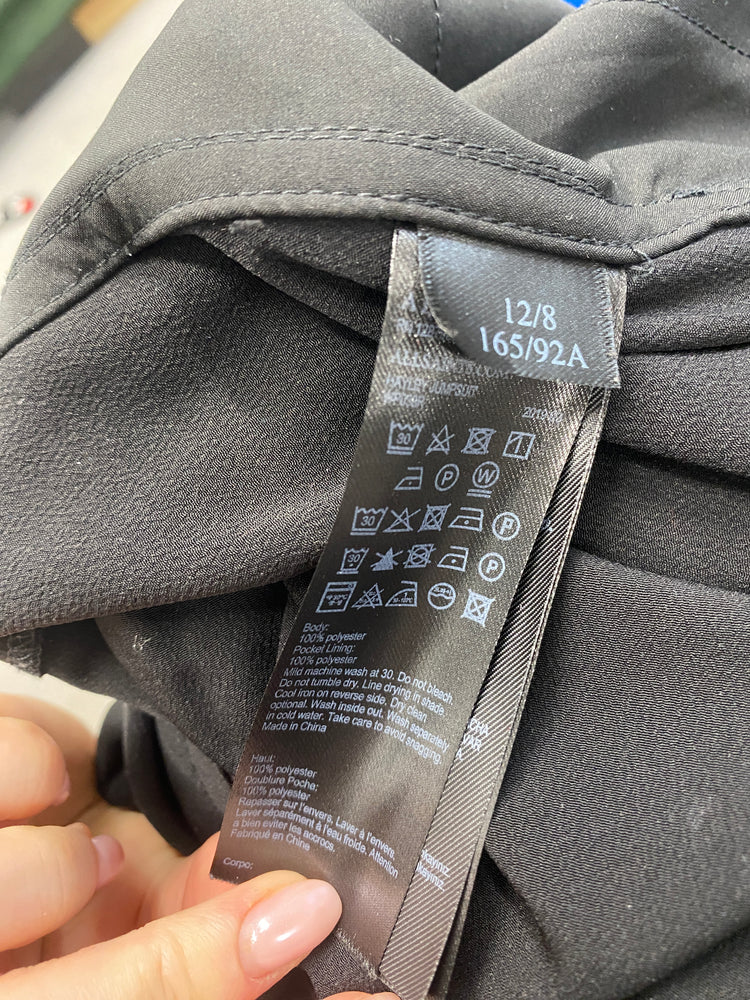 Stunning All saints hayley black jumpsuit UK 12 SS002