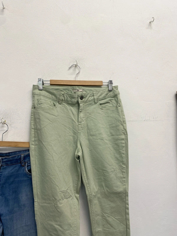 Lovely duo of jeans tu George mint blue UK 12 long KW002 #5