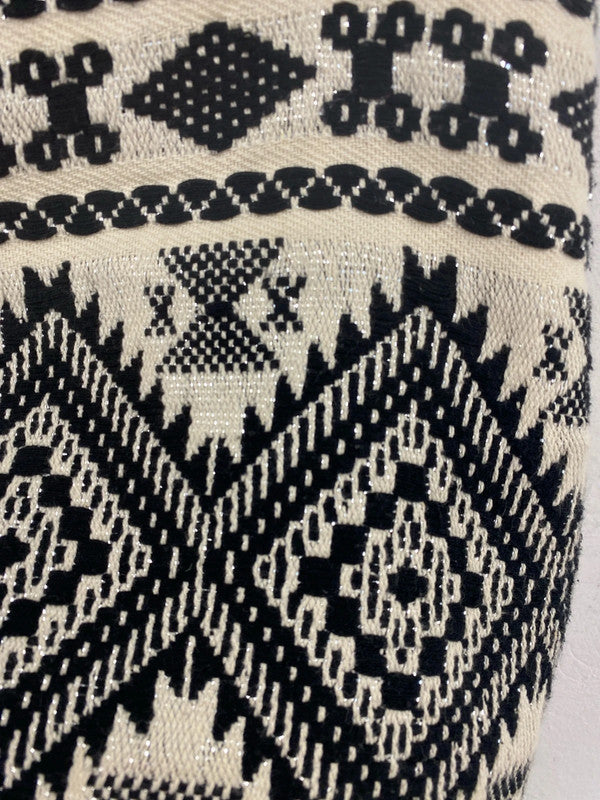 Topshop Stylish Cream & Black Aztec Pattern Mini Skirt UK 8 AG006