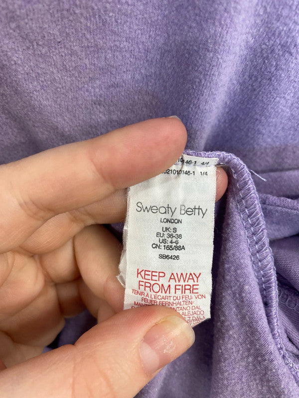 Sweaty Betty Fabulous Lilac Hoodie Size S JM005