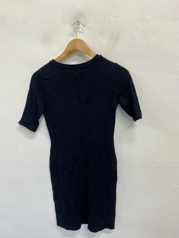 Lovely Topshop black casual dress UK 10 AO001