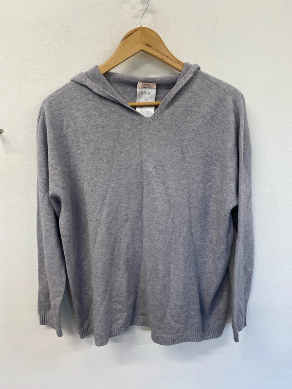 Gorgeous Oltre soft grey hoody knit S/M FE001