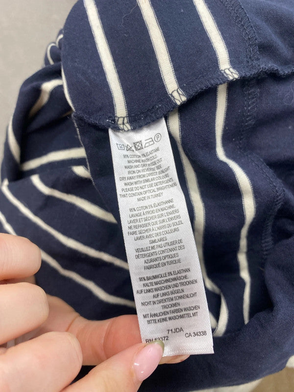 Lovely French connection navy stripe long sleeve Bodycon dress UK 8 MM005