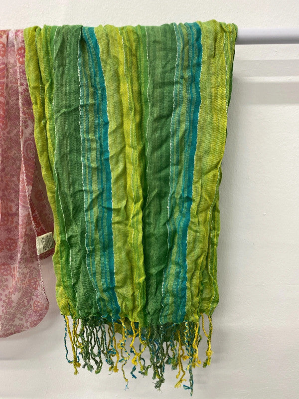 Stylish Pink & Green Scarves Duo Unbranded #54 NC001