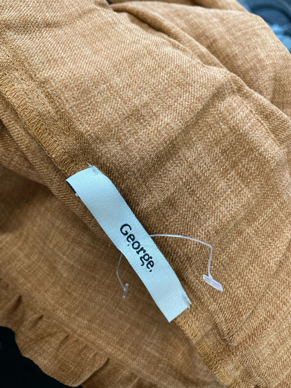 Lovely George brown cropped belted trousers UK 20 NC001