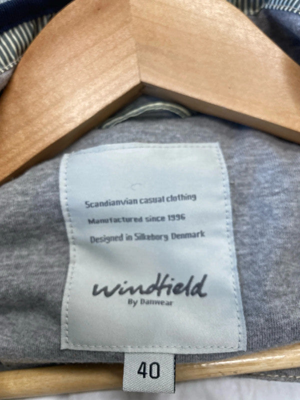 Fabulous Danwear Vintage puffer coat Green white striped Uk12 MW001