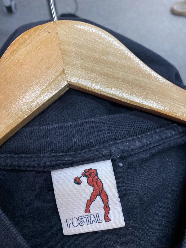 Fabulous Men’s Postal T shirt Black with Pink Logo UkM LL003