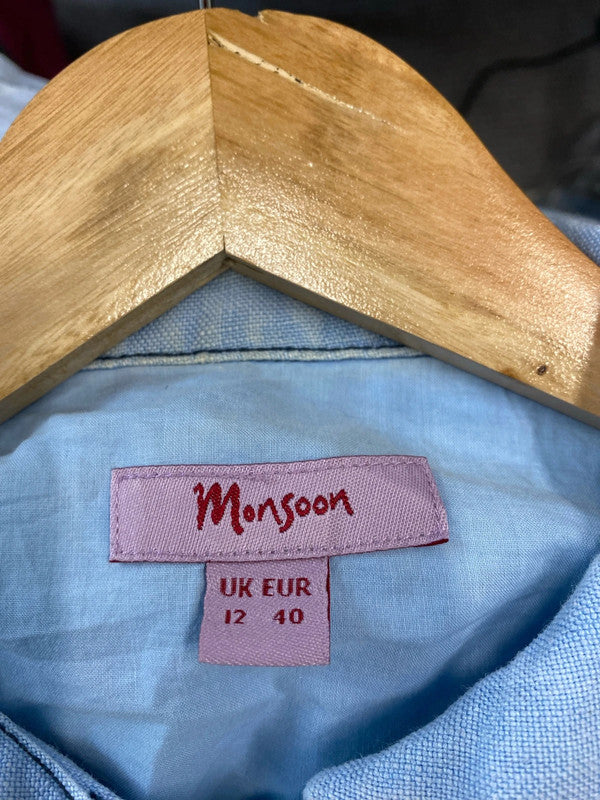 Fabulous Monsoon French Peter Pan linen blazer Uk12 Y2K MM005