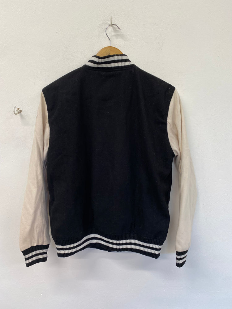 Geek chic Insert Coin letterman bomber jacket Destiny game Med JR001