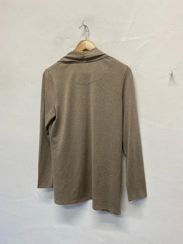 Fab Tigi oatmeal lagenlook cardigan Uk10/12 GJ001